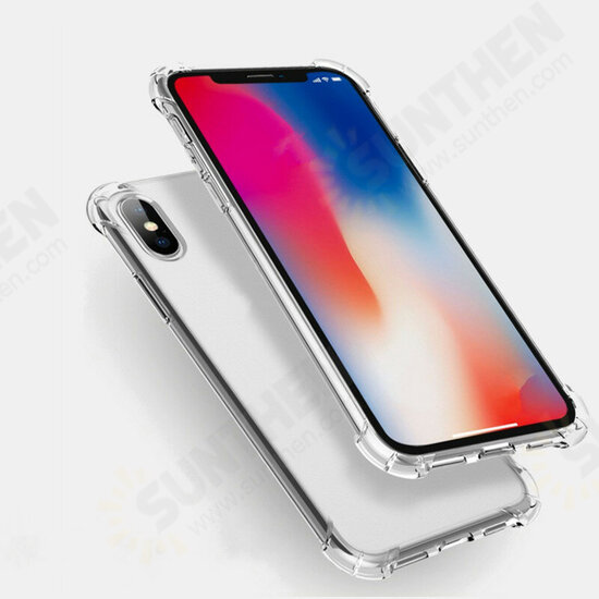 Multi-colors Air Cushion Corners Shockproof Transparent Soft Silicone TPU Case for iPhone X