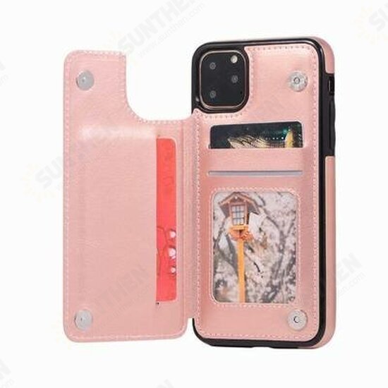 Multi-functional Luxury Bussiness PU Leather with Phone Wallet Card Slot Photo Frame Shockproof Protective Case