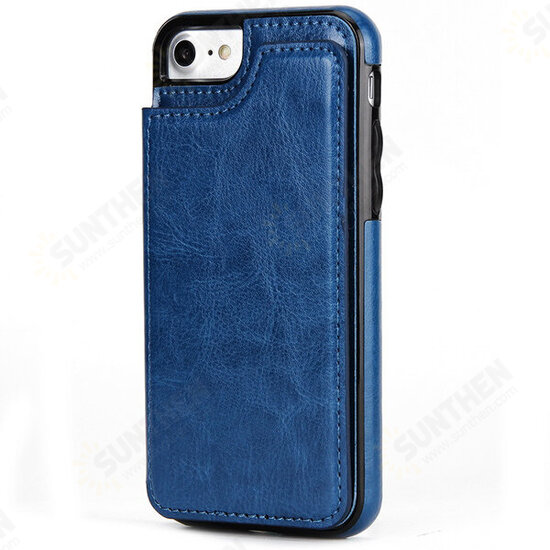 Multi-functional Luxury Bussiness PU Leather with Phone Wallet Card Slot Photo Frame Shockproof Protective Case