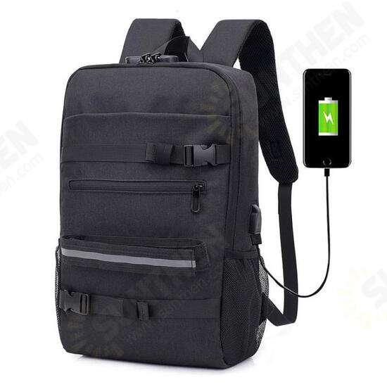 Multifunction Business Trip Waterproof Guard Against Theft Lock Large Capacity with USB Charging Jack Laptop Tablet Macbook Bag Backpack Schoolbag