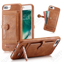 Multifunction Card Slot Bracket PU Leather Shockproof Case for iPhone 8 Multifunction Card Slot Bracket PU Leather Shockproof Case for iPhone 8