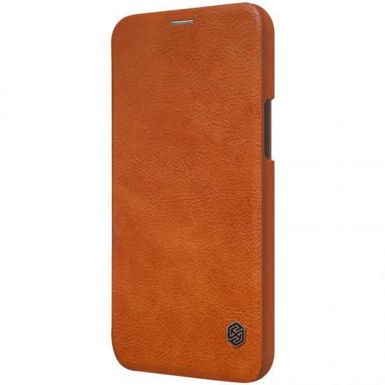 Bumper Flip Shockproof with Card Slot Full Cover PU Leather Protective Case for iPhone 12 Pro / 12