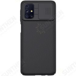 Bumper with Slide Lens Cover Shockproof Anti-Scratch TPU + PC Protective Case for Samsung Galaxy M31S Bumper with Slide Lens Cover Shockproof Anti-Scratch TPU + PC Protective Case for Samsung Galaxy M31S