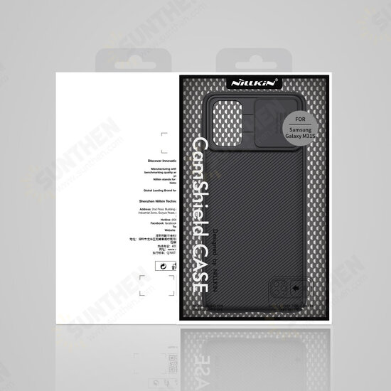 Bumper with Slide Lens Cover Shockproof Anti-Scratch TPU + PC Protective Case for Samsung Galaxy M31S Bumper with Slide Lens Cover Shockproof Anti-Scratch TPU + PC Protective Case for Samsung Galaxy M31S