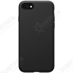 Bumpers Shockproof Anti-fingerprint Smooth Soft Liquid Silicone Protective Case Back Cover for iPhone 7 / 8 / SE 2020