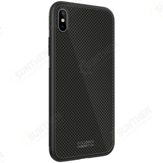 Colorful Shockproof Tempered Glass + Soft TPU Back Cover Protective Case for iPhone X