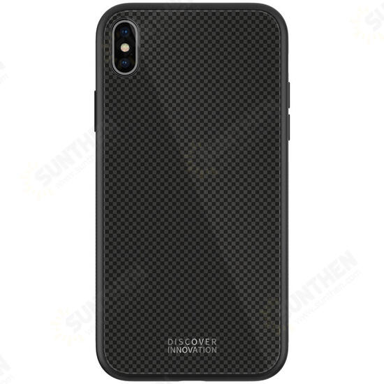 Colorful Shockproof Tempered Glass + Soft TPU Back Cover Protective Case for iPhone X