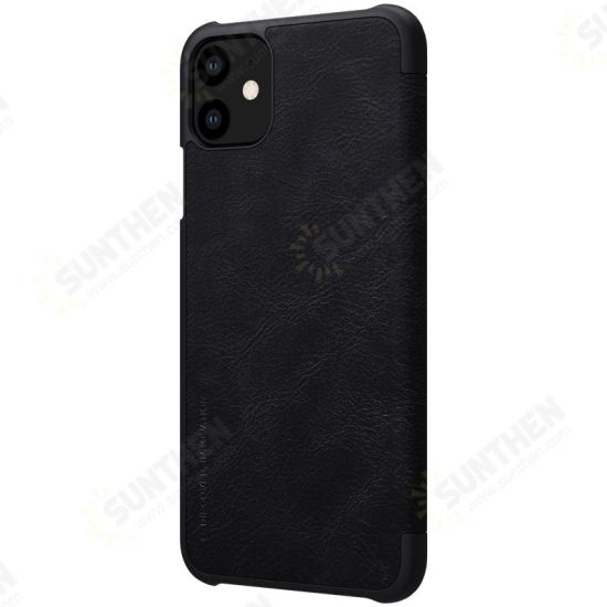 Flip Shockproof Card Slots Holder Full Cover PU Leather PC Protective Case for iPhone 11 6.1 inch