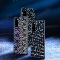 Luxury Luster Twinkle Shield Woven Polyester + PU Leather Hard Back Protective Case for Samsung Galaxy S20 2020 Luxury Luster Twinkle Shield Woven Polyester + PU Leather Hard Back Protective Case for Samsung Galaxy S20 2020
