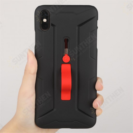 Matte Hidden Finger Ring Holder Shockproof Back Cover Protective Case for iPhone XS MAX