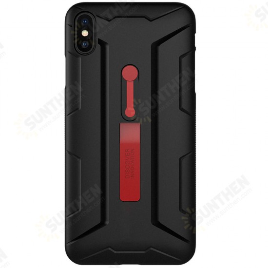 Matte Hidden Finger Ring Holder Shockproof Back Cover Protective Case for iPhone XS MAX