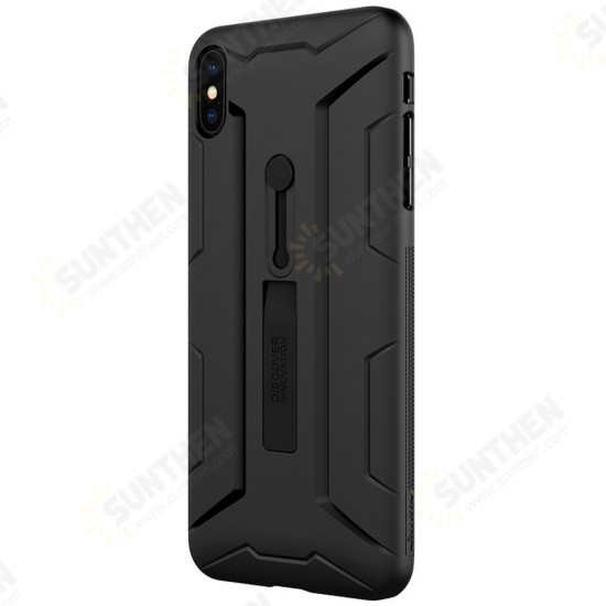 Matte Hidden Finger Ring Holder Shockproof Back Cover Protective Case for iPhone XS MAX