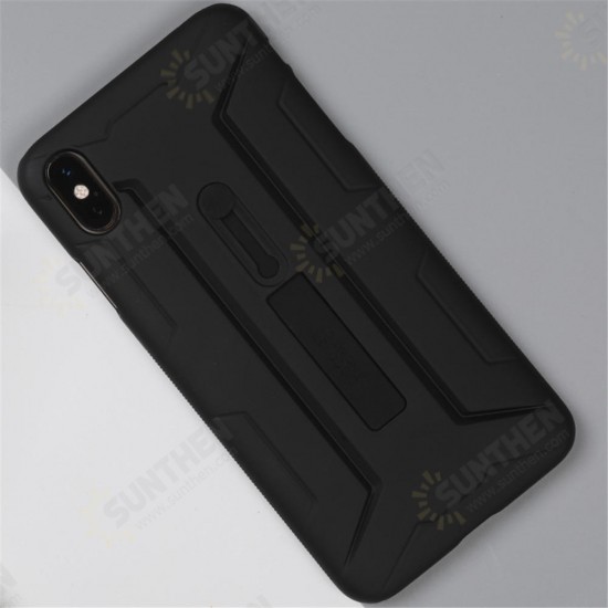 Matte Hidden Finger Ring Holder Shockproof Back Cover Protective Case for iPhone XS MAX