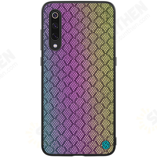 Reflective Slight Woven Polyester Mesh Anti-scratch Protective Case for Xiaomi Mi9 / Mi9 Transparent Edition Non-original
