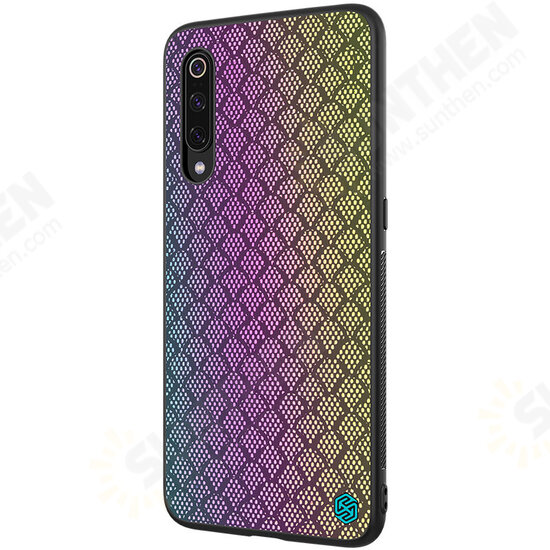 Reflective Slight Woven Polyester Mesh Anti-scratch Protective Case for Xiaomi Mi9 / Mi9 Transparent Edition Non-original