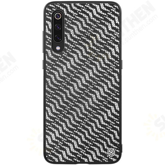 Reflective Slight Woven Polyester Mesh Anti-scratch Protective Case for Xiaomi Mi9 / Mi9 Transparent Edition Non-original