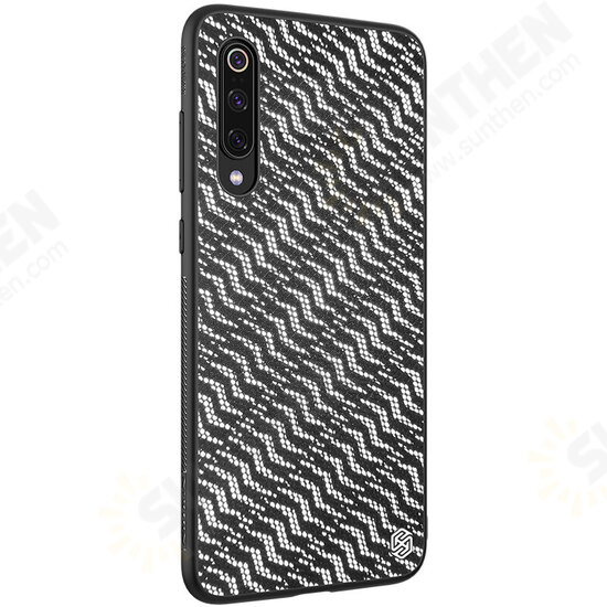 Reflective Slight Woven Polyester Mesh Anti-scratch Protective Case for Xiaomi Mi9 / Mi9 Transparent Edition Non-original