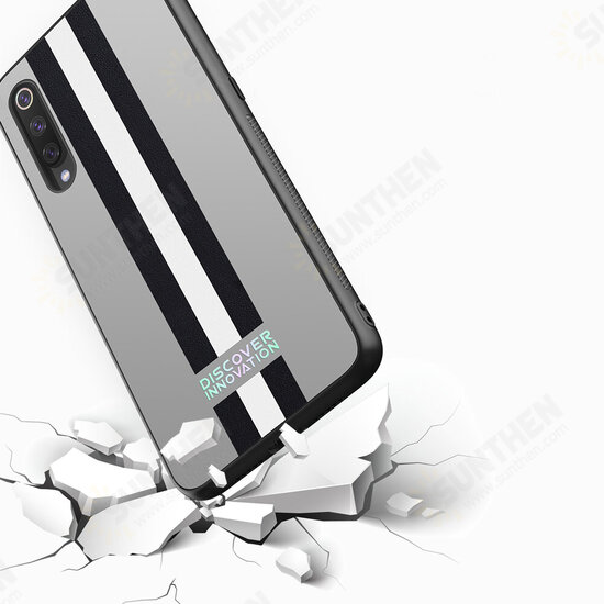 Reflective Stripe Shockproof Non-slip TPU Bumper Hard PC Protective Case for Xiaomi Mi 9 / Mi9 Transparent Edition Non-original