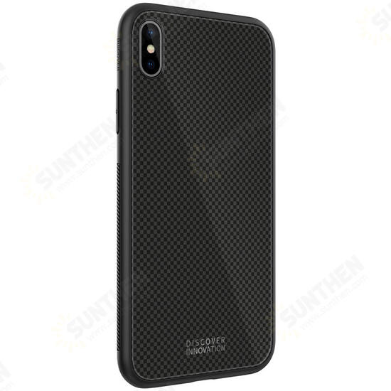 Shockproof Tempered Glass + Soft TPU Back Cover Protective Case for iPhone XS