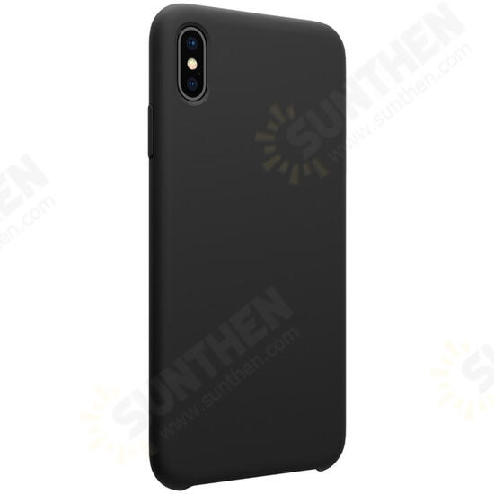 Smooth Shockproof Liquid Silicone Rubber Back Cover Protective Case for iPhone XS Max