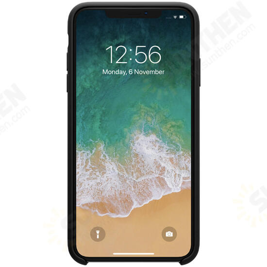 Smooth Shockproof Liquid Silicone Rubber Back Cover Protective Case for iPhone XS Max
