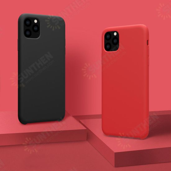Smooth Shockproof Soft Liquid Silicone Rubber Back Cover Protective Case for iPhone 11 Pro 5.8 inch