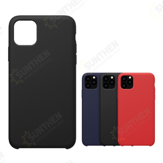 Smooth Shockproof Soft Liquid Silicone Rubber Back Cover Protective Case for iPhone 11 Pro 5.8 inch