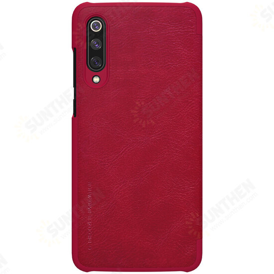 Qin Series Vintage Flip Card Slot Holder PC Bumper PU Leather Protective Case for Xiaomi Mi9 Mi 9 Pro 5G Version 6.39 inch