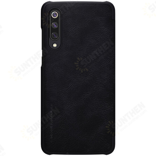 Qin Series Vintage Flip Card Slot Holder PC Bumper PU Leather Protective Case for Xiaomi Mi9 Mi 9 Pro 5G Version 6.39 inch