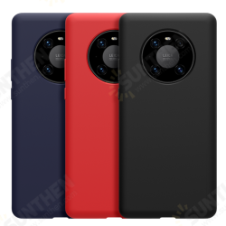 For Huawei Mate 40 Pro Bumpers Shockproof Anti-fingerprint Smooth Soft Liquid Silicone Protective Case Back Cover