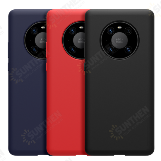 For Huawei Mate 40 Pro Bumpers Shockproof Anti-fingerprint Smooth Soft Liquid Silicone Protective Case Back Cover