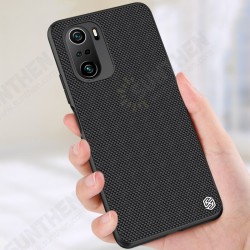 For POCO F3 Global Version Case Anti-Fingerprint Anti-Slip Nylon Synthetic Fiber Textured Shockproof Protective Case Back Cover