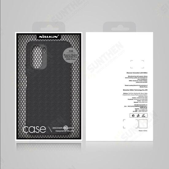 For POCO F3 Global Version Case Anti-Fingerprint Anti-Slip Nylon Synthetic Fiber Textured Shockproof Protective Case Back Cover