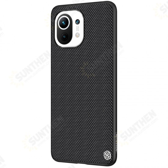 For Xiaomi Mi 11 Case Anti-Fingerprint Anti-Slip Nylon Synthetic Fiber Textured Shockproof Protective Case Back Cover Non-Original