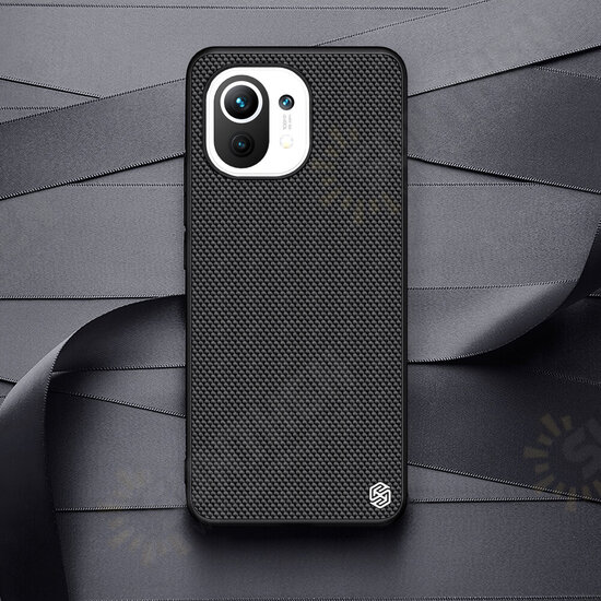 For Xiaomi Mi 11 Case Anti-Fingerprint Anti-Slip Nylon Synthetic Fiber Textured Shockproof Protective Case Back Cover Non-Original