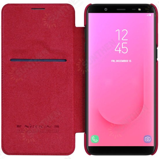 Protective Case For Samsung Galaxy J8 2018 Auto Sleep Card Slot Flip PU Leather Cover