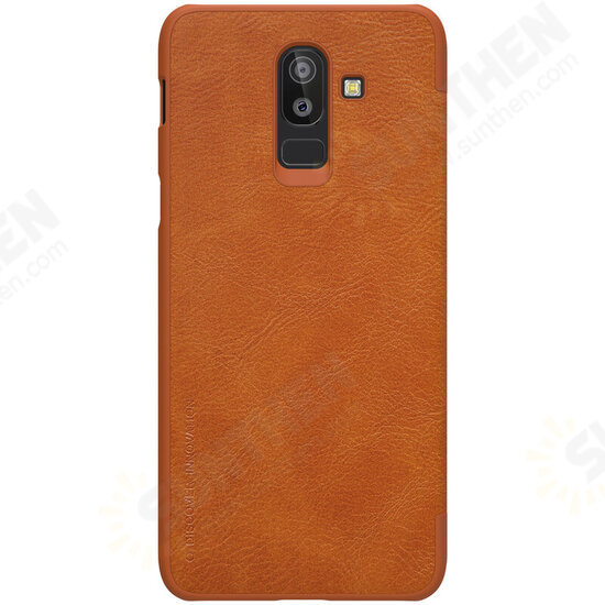 Protective Case For Samsung Galaxy J8 2018 Auto Sleep Card Slot Flip PU Leather Cover