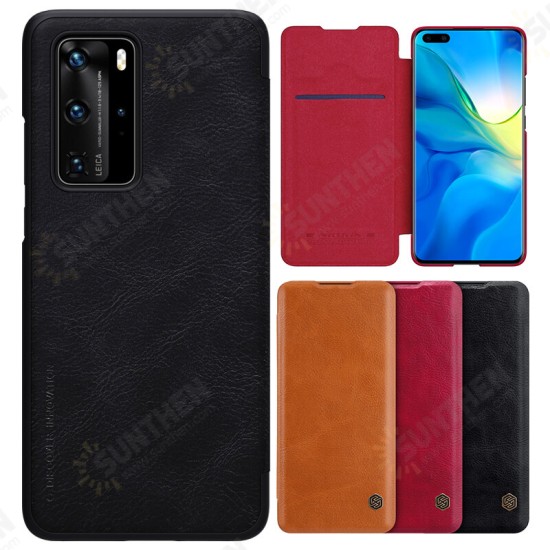 For Huawei P40 Pro Case Bumper Flip Shockproof with Card Slot Full Cover PU Leather Protective Case