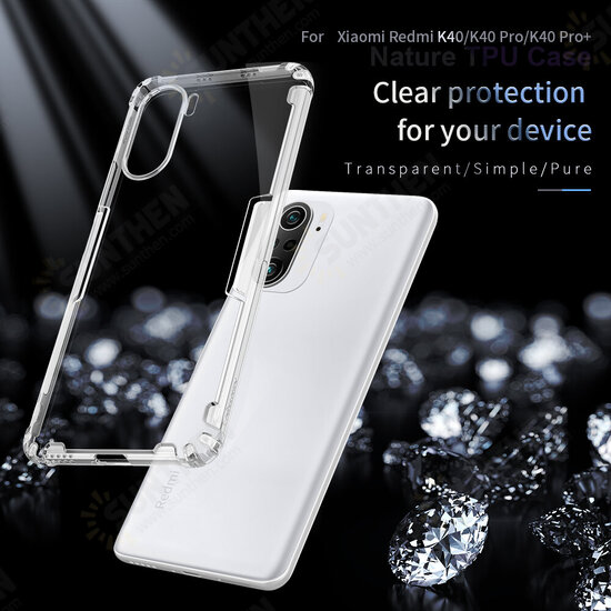 For POCO F3 Global Version Case Bumpers Natural Clear Transparent Shockproof Soft TPU Protective Case Back Cover