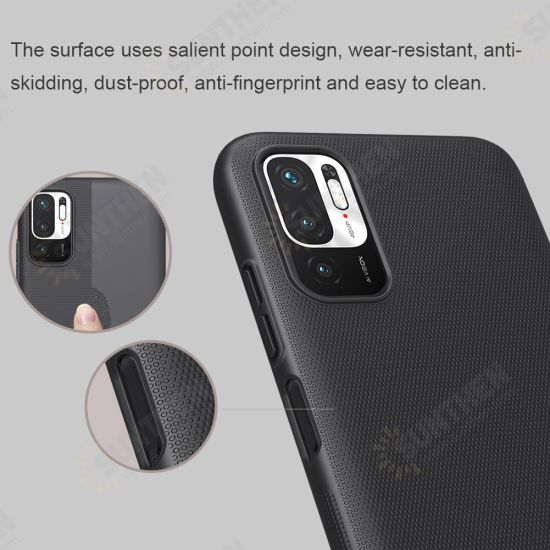 For POCO M3 Pro 5G NFC Global Version / Xiaomi Redmi Note 10 5G Case Matte Anti-Fingerprint Anti-Scratch Shockproof Hard PC Protective Case Back Cover Non-Original