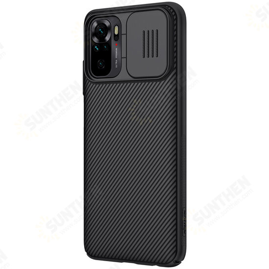 For Xiaomi Redmi Note 10 / Xiaomi Redmi Note 10S Case Bumper with Lens Cover Shockproof Anti-Scratch TPU + PC Protective Case