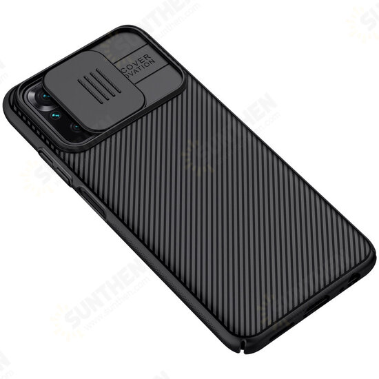 For Xiaomi Redmi Note 10 / Xiaomi Redmi Note 10S Case Bumper with Lens Cover Shockproof Anti-Scratch TPU + PC Protective Case