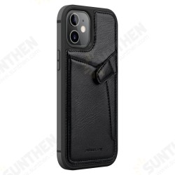 For iPhone 12 Mini Case Business with Card Slot Holder Shockproof Leather Protective Case