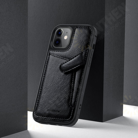 For iPhone 12 Mini Case Business with Card Slot Holder Shockproof Leather Protective Case