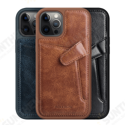 For iPhone 12 Mini Case Business with Card Slot Holder Shockproof Leather Protective Case