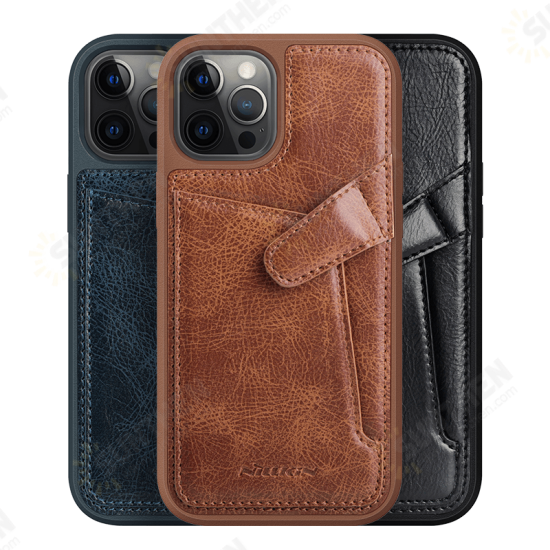 For iPhone 12 Mini Case Business with Card Slot Holder Shockproof Leather Protective Case