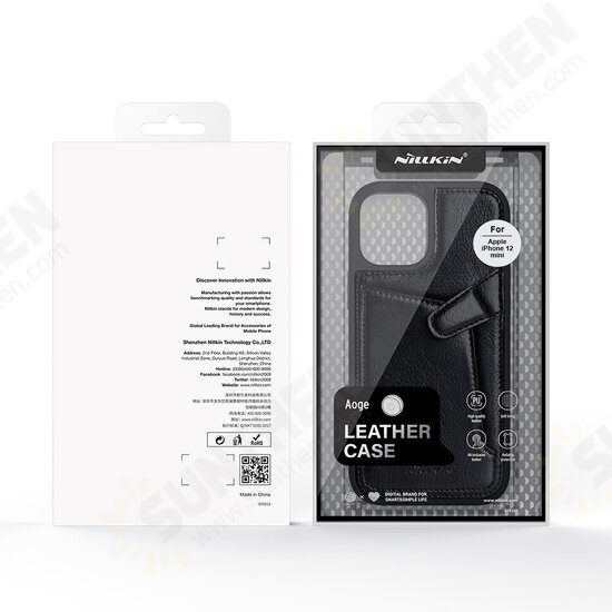 For iPhone 12 Mini Case Business with Card Slot Holder Shockproof Leather Protective Case