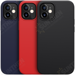 For iPhone 12 Mini Case Magnetic Support Magsafe Shockproof Anti-Fingerprint Smooth Soft Liquid Silicone Protective Case Back Cover