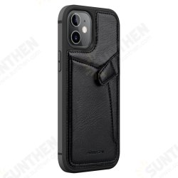 For iPhone 12 Pro / 12 Case Business with Card Slot Holder Shockproof Leather Protective Case