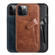 For iPhone 12 Pro / 12 Case Business with Card Slot Holder Shockproof Leather Protective Case